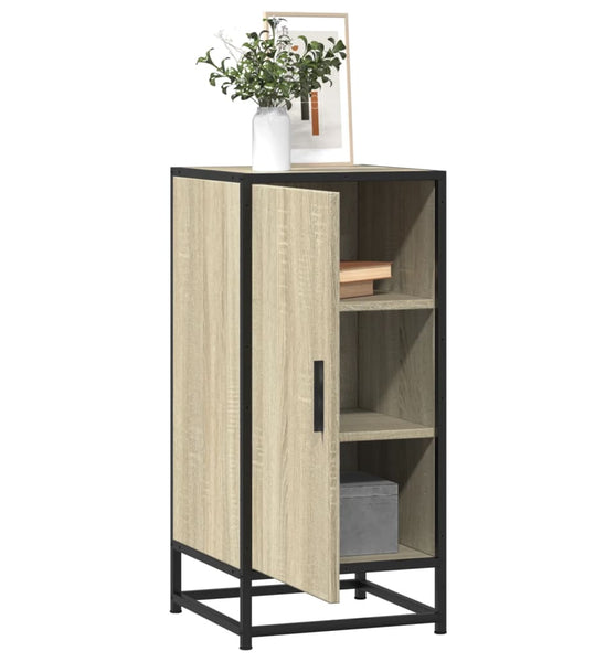 Sideboard Sonoma-Eiche 35,5x35x76 cm Holzwerkstoff und Metall