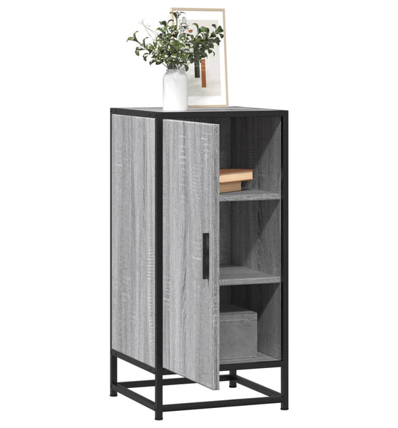 Sideboard Grau Sonoma 35,5x35x76 cm Holzwerkstoff und Metall