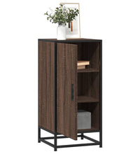 Sideboard Braun Eichen-Optik 35,5x35x76 cm Holzwerkstoff Metall