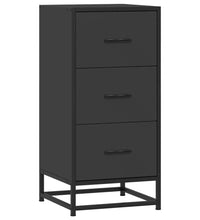 Sideboard Schwarz 35,5x35x76 cm Holzwerkstoff und Metall
