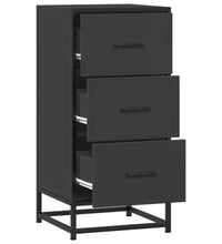 Sideboard Schwarz 35,5x35x76 cm Holzwerkstoff und Metall