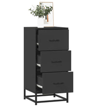 Sideboard Schwarz 35,5x35x76 cm Holzwerkstoff und Metall