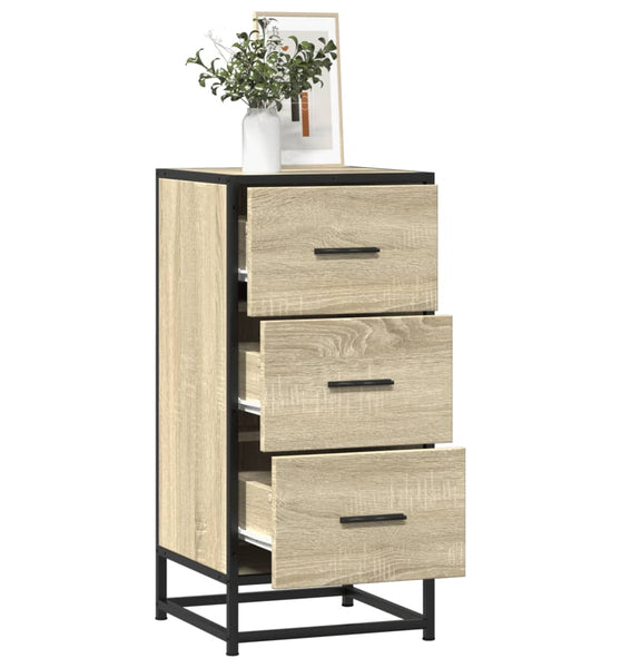 Sideboard Sonoma-Eiche 35,5x35x76 cm Holzwerkstoff und Metall