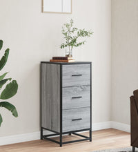 Sideboard Grau Sonoma 35,5x35x76 cm Holzwerkstoff und Metall