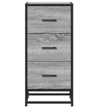 Sideboard Grau Sonoma 35,5x35x76 cm Holzwerkstoff und Metall