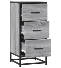 Sideboard Grau Sonoma 35,5x35x76 cm Holzwerkstoff und Metall