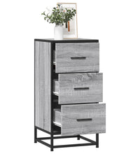 Sideboard Grau Sonoma 35,5x35x76 cm Holzwerkstoff und Metall