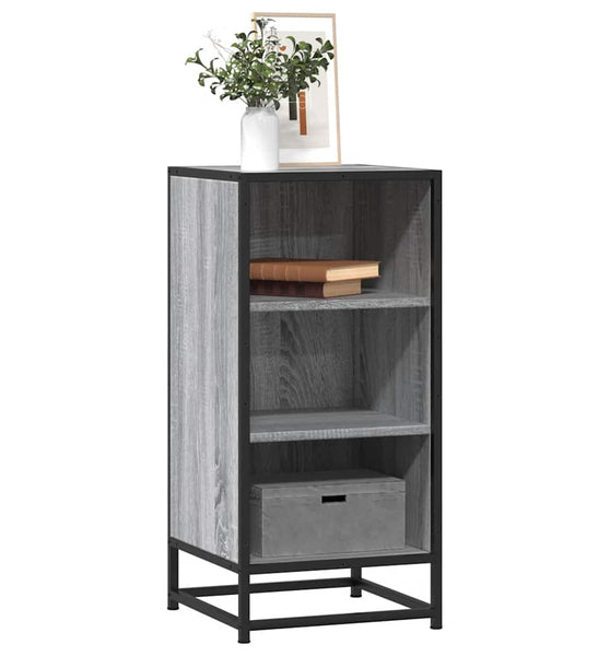 Sideboard Grau Sonoma 35,5x35x76 cm Holzwerkstoff und Metall