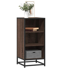 Sideboard Braun Eichen-Optik 35,5x35x76 cm Holzwerkstoff Metall