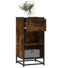 Sideboard Räuchereiche 35,5x35x76 cm Holzwerkstoff und Metall