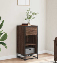 Sideboard Braun Eichen-Optik 35,5x35x76 cm Holzwerkstoff Metall