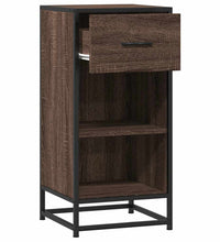 Sideboard Braun Eichen-Optik 35,5x35x76 cm Holzwerkstoff Metall