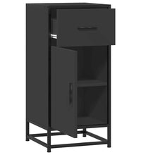 Sideboard Schwarz 35,5x35x76 cm Holzwerkstoff und Metall