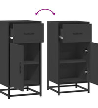 Sideboard Schwarz 35,5x35x76 cm Holzwerkstoff und Metall