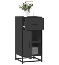 Sideboard Schwarz 35,5x35x76 cm Holzwerkstoff und Metall