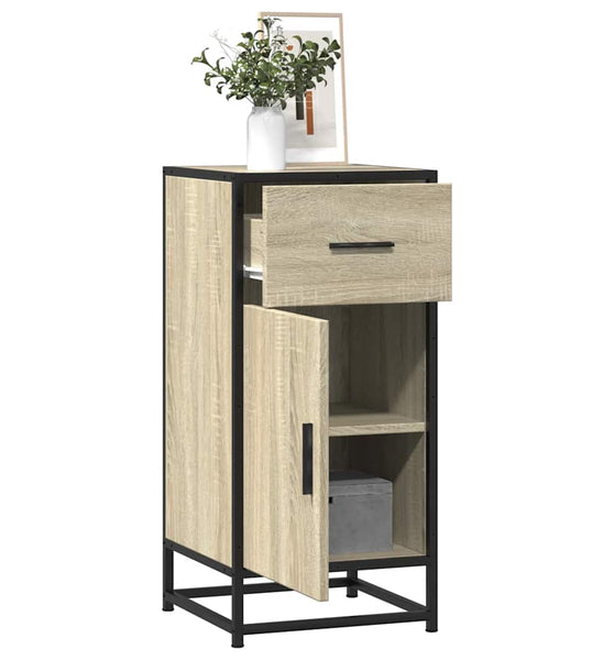 Sideboard Sonoma-Eiche 35,5x35x76 cm Holzwerkstoff und Metall