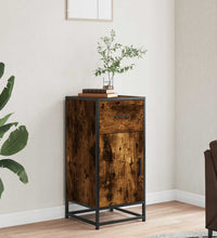 Sideboard Räuchereiche 35,5x35x76 cm Holzwerkstoff und Metall