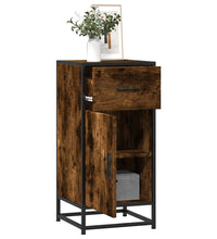 Sideboard Räuchereiche 35,5x35x76 cm Holzwerkstoff und Metall