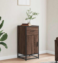 Sideboard Braun Eichen-Optik 35,5x35x76 cm Holzwerkstoff Metall