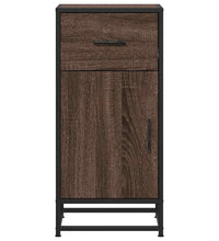 Sideboard Braun Eichen-Optik 35,5x35x76 cm Holzwerkstoff Metall