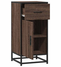 Sideboard Braun Eichen-Optik 35,5x35x76 cm Holzwerkstoff Metall