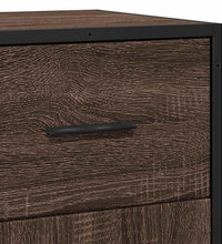 Sideboard Braun Eichen-Optik 35,5x35x76 cm Holzwerkstoff Metall
