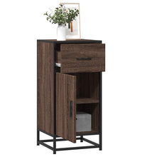 Sideboard Braun Eichen-Optik 35,5x35x76 cm Holzwerkstoff Metall