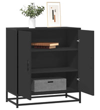 Sideboard Schwarz 68x35x76 cm Holzwerkstoff und Metall