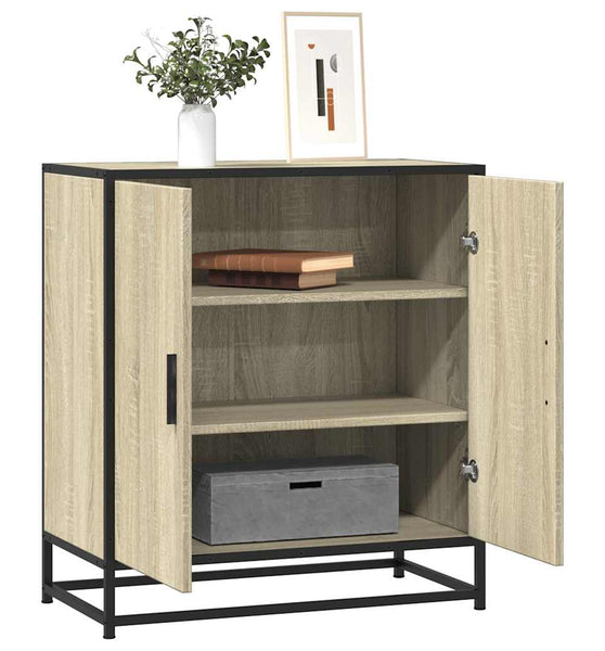 Sideboard Sonoma-Eiche 68x35x76 cm Holzwerkstoff und Metall