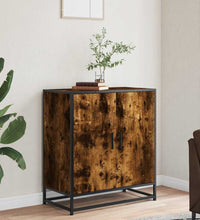 Sideboard Räuchereiche 68x35x76 cm Holzwerkstoff und Metall