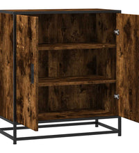 Sideboard Räuchereiche 68x35x76 cm Holzwerkstoff und Metall