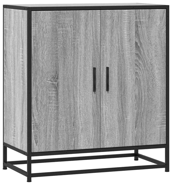 Sideboard Grau Sonoma 68x35x76 cm Holzwerkstoff und Metall