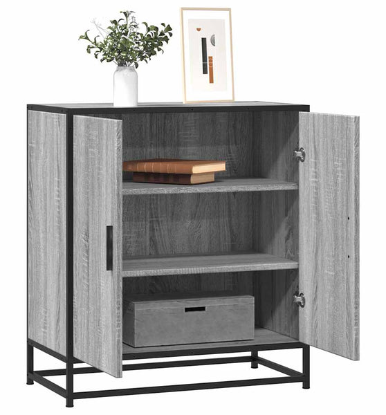 Sideboard Grau Sonoma 68x35x76 cm Holzwerkstoff und Metall