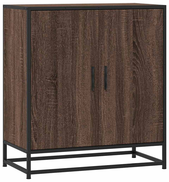 Sideboard Braun Eichen-Optik 68x35x76 cm Holzwerkstoff & Metall