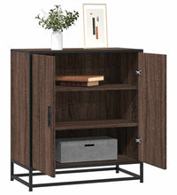 Sideboard Braun Eichen-Optik 68x35x76 cm Holzwerkstoff & Metall