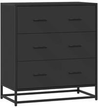 Sideboard Schwarz 68x35x76 cm Holzwerkstoff und Metall