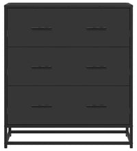 Sideboard Schwarz 68x35x76 cm Holzwerkstoff und Metall