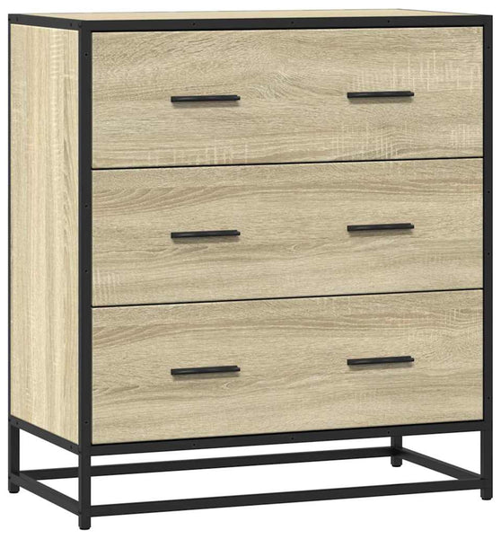 Sideboard Sonoma-Eiche 68x35x76 cm Holzwerkstoff und Metall