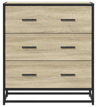 Sideboard Sonoma-Eiche 68x35x76 cm Holzwerkstoff und Metall