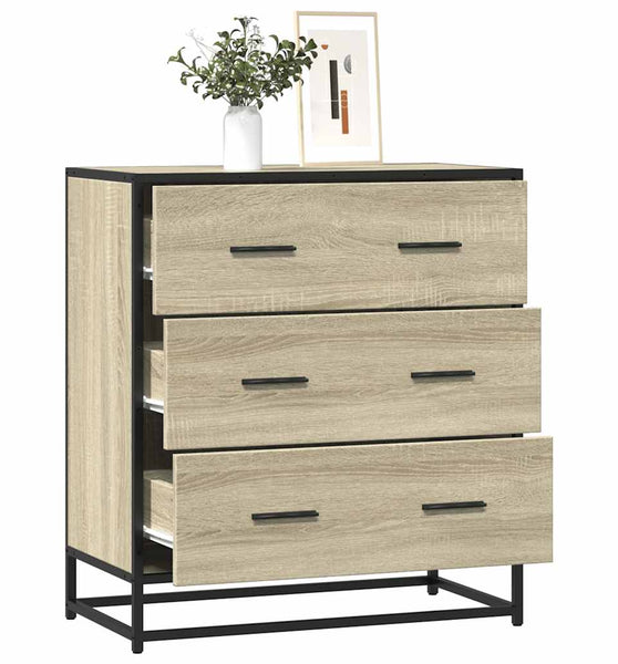 Sideboard Sonoma-Eiche 68x35x76 cm Holzwerkstoff und Metall