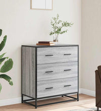 Sideboard Grau Sonoma 68x35x76 cm Holzwerkstoff und Metall