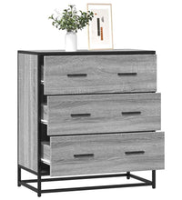 Sideboard Grau Sonoma 68x35x76 cm Holzwerkstoff und Metall