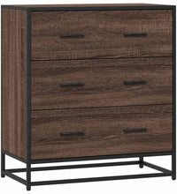 Sideboard Braun Eichen-Optik 68x35x76 cm Holzwerkstoff & Metall