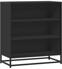 Sideboard Schwarz 68x35x76 cm Holzwerkstoff und Metall