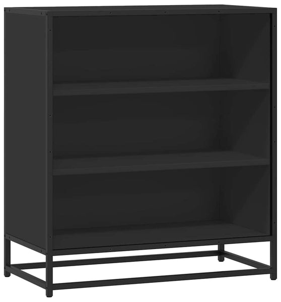 Sideboard Schwarz 68x35x76 cm Holzwerkstoff und Metall