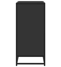 Sideboard Schwarz 68x35x76 cm Holzwerkstoff und Metall