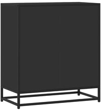 Sideboard Schwarz 68x35x76 cm Holzwerkstoff und Metall