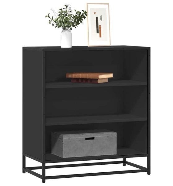 Sideboard Schwarz 68x35x76 cm Holzwerkstoff und Metall