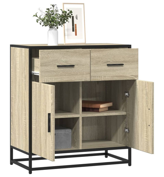 Sideboard Sonoma-Eiche 68x35x76 cm Holzwerkstoff und Metall