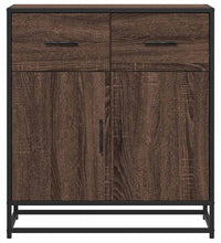 Sideboard Braun Eichen-Optik 68x35x76 cm Holzwerkstoff & Metall